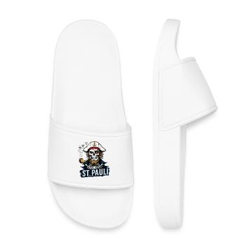 St.Pauli Kiez Hamburg Totenkopf Sankt Pauli - Claquettes enfant - blanc - Devant