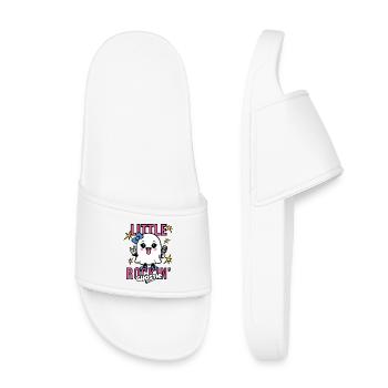 Rock Geist - Little Rockin`Ghost - Kinder Badelatschen - Weiß - Vorne