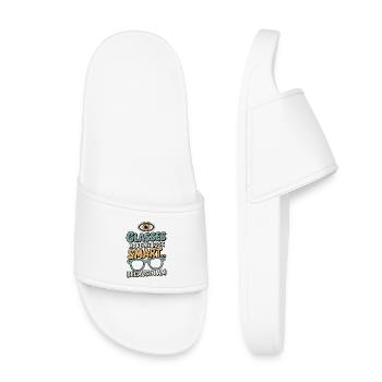 Les lunettes d’optométriste me donnent l’air d’un ophtalmologiste intelligent - Claquettes enfant - blanc - Devant