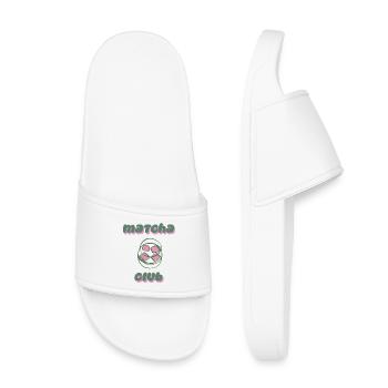 Matcha Club - Playful - Kids’ Pool Sliders - white - Front