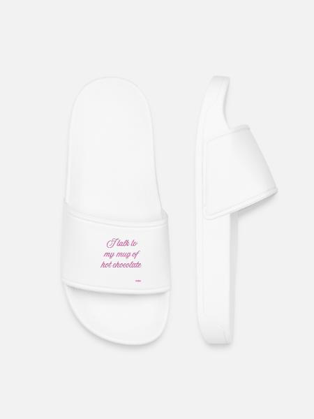 Tasse de chocolat chaud - Claquettes enfant - blanc