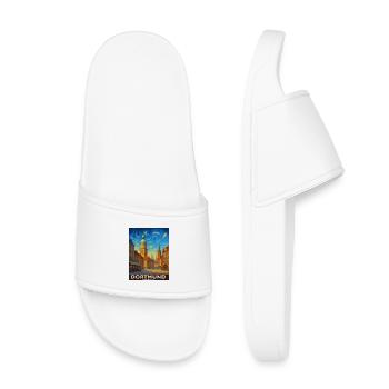 Dortmund Skyline Malerei - Kinder Badelatschen - Weiß - Vorne