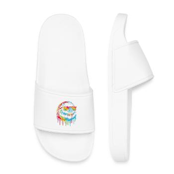 Sloth Sloth Art Lazy Sloth Fan - Kids’ Pool Sliders - white - Front