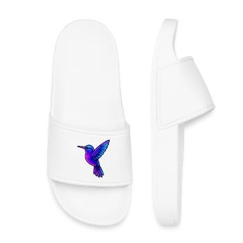 Colibri néon - Claquettes enfant - blanc - Devant