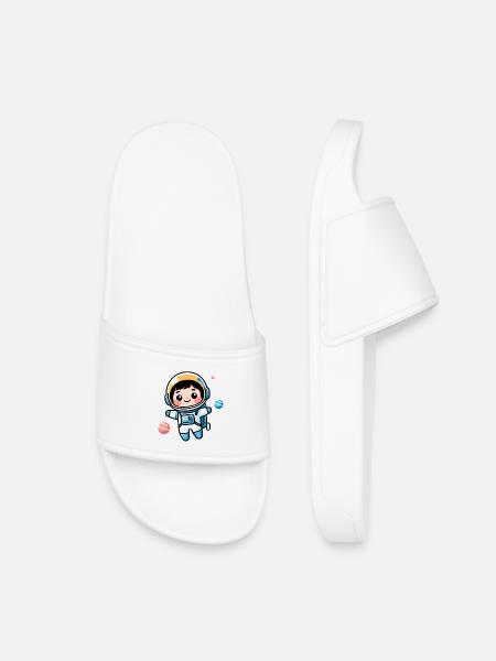 Kleiner Astronaut - Kinder Badelatschen - Weiß