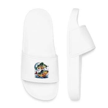 Deux perches – Conception de pêcheurs pour pêcheurs sportifs - Claquettes enfant - blanc - Devant