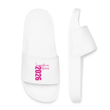 Bachelorette Party 2026 Bachelorette Signatures - Kids’ Pool Sliders - white - Front