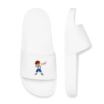 Dabbing Graduation Kid Diploma School Student - Kids’ Pool Sliders - white - Front
