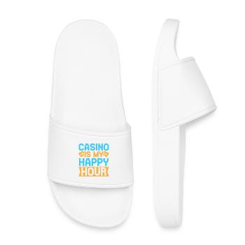 Gambling Fan Casino Is My Happy Hour Casino - Kids’ Pool Sliders - white - Front