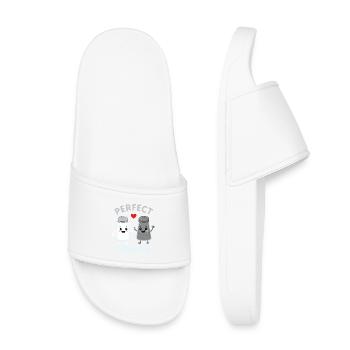 Couple parfait : Duo d’amour poivre et sel - Claquettes enfant - blanc - Devant