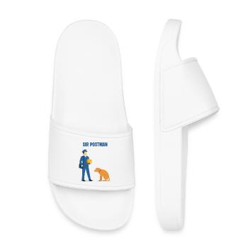 Sir Postman vs. Dog: Superior Delivery Hero - Kids’ Pool Sliders - white - Front