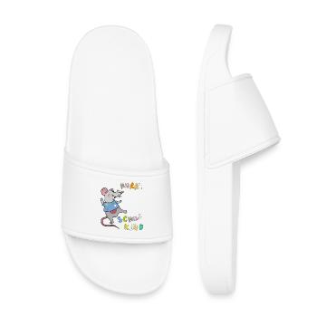 Hourra la souris écolière - Claquettes enfant - blanc - Devant