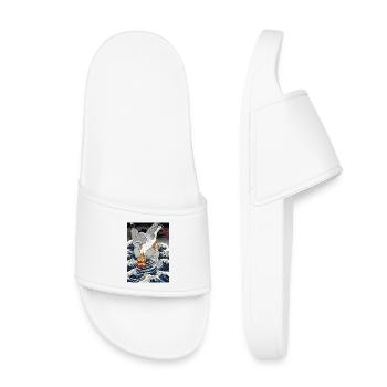 Seagulls Steals Chips Funny - Kids’ Pool Sliders - white - Front