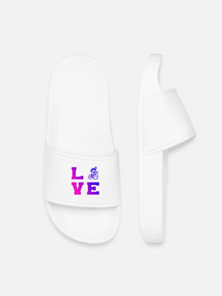 Motif clair de vélo de route pour chaque jour - Claquettes enfant - blanc