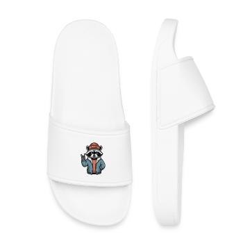 Rocker Raccoon - Kids’ Pool Sliders - white - Front