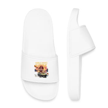 Cadeaux Girls Who Kayak Heaven Design - Claquettes enfant - blanc - Devant