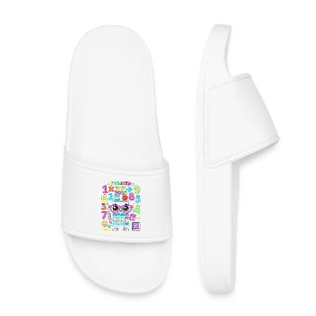 Kawaii Calculator Classroom Theme - Kids’ Pool Sliders - white - Front