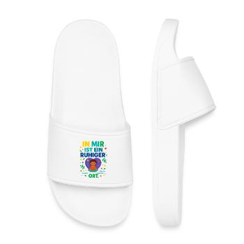 There is a quiet place in me – mindfulness - Kids’ Pool Sliders - white - Front