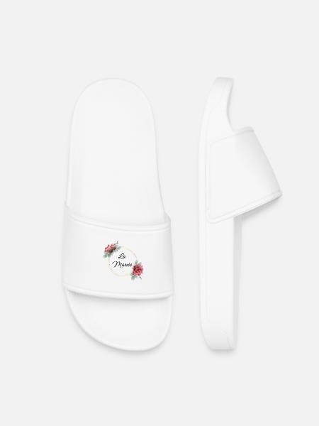 Die Braut-Junggesellinnenabschied-Hochzeit - Kinder Badelatschen - Weiß