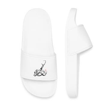 Krake mit Kanji Stamp - Kinder Badelatschen - Weiß - Vorne