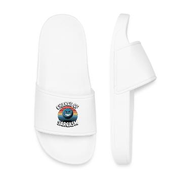 Chance of Sarcasm - Retro Grin - Kids’ Pool Sliders - white - Front