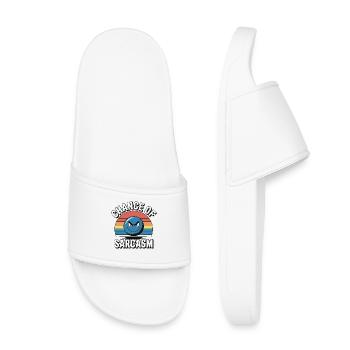 Chance of Sarcasm - Retro Grin - Kids’ Pool Sliders - white - Front