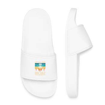 Disc Golf - La vie est un jeu Le disc golf est sérieux - Claquettes enfant - blanc - Devant