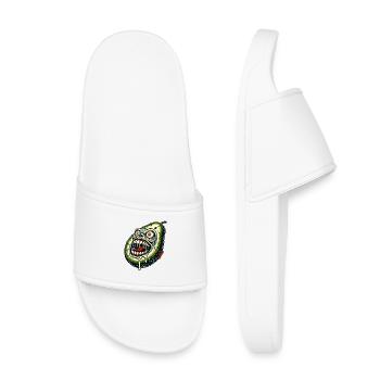 Spooky Monster Avocado - Kids’ Pool Sliders - white - Front