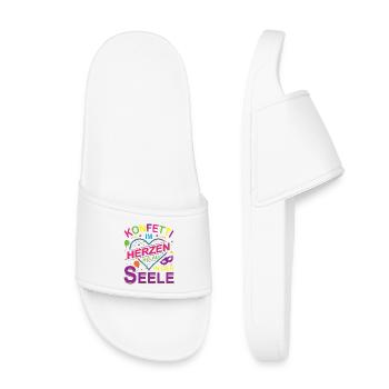 Confettis dans le cœur Helau dans l’âme - Claquettes enfant - blanc - Devant