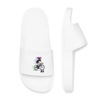 Neon Sprint Cyclist - Kids’ Pool Sliders - white - Front