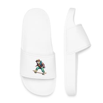 Chiens - Berger à roulettes - Claquettes enfant - blanc - Devant