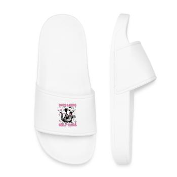 Crier, c’est prendre soin de soi - Claquettes enfant - blanc - Devant