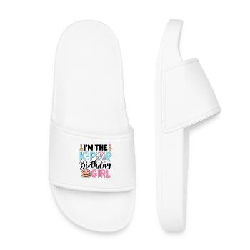 I'm The K-Pop Birthday Girl - Kinder Badelatschen - Weiß - Vorne