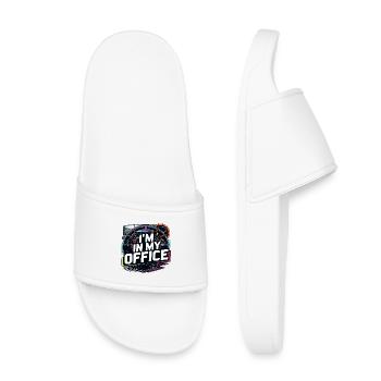 I'm in my office - Kids’ Pool Sliders - white - Front