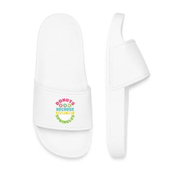 Restauration rapide en donuts - Claquettes enfant - blanc - Devant