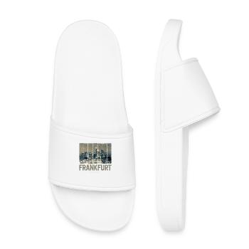 Frankfurt Deutschland Skyline Fine Art Souvenir - Kinder Badelatschen - Weiß - Vorne