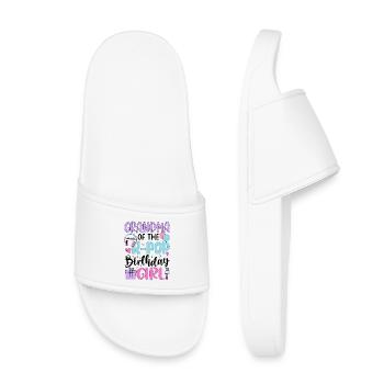 Grandma Of The K Pop Birthday Girl - Kids’ Pool Sliders - white - Front