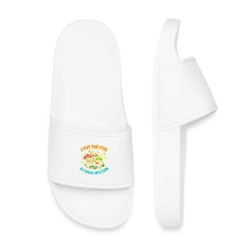 Pur plaisir aux champignons | Humour mycologique - Claquettes enfant - blanc - Devant
