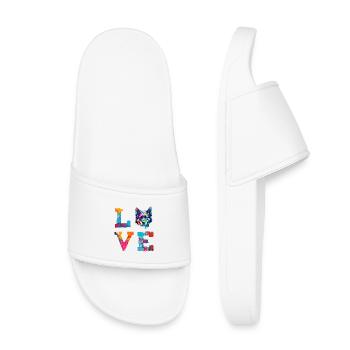 Berger allemand adore Pop Art Chien coloré - Claquettes enfant - blanc - Devant