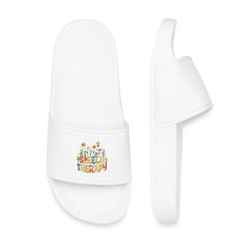 Speech Therapy SLP Therapist Retro Vintage - Kids’ Pool Sliders - white - Front