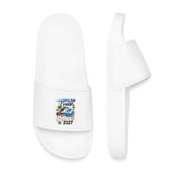 Caribbean Cruise Squad 2027 - Kids’ Pool Sliders - white - Front