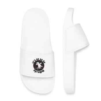 C’est normal d’être un autre licorne en ski - Claquettes enfant - blanc - Devant