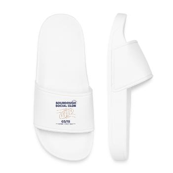Sourdough Bread Baking Baker Social Club - Kids’ Pool Sliders - white - Front