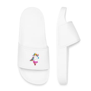 Ballet Unicorn Cute Dancing Ballerina Gift - Kids’ Pool Sliders - white - Front