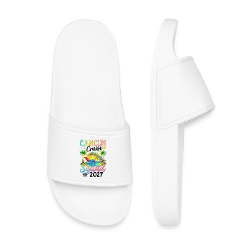 Cancun Cruise Squad 2027 - Kinder Badelatschen - Weiß - Vorne