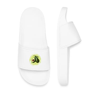 Illustration d’avocat dans un cercle - Claquettes enfant - blanc - Devant
