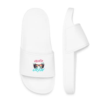 Croatia Party Crew - Kids’ Pool Sliders - white - Front