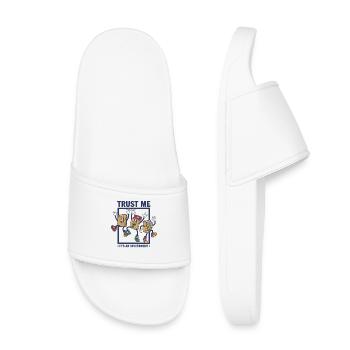 Croyez-moi, c’est un moteur de cartes à collectionner d’investissement - Claquettes enfant - blanc - Devant