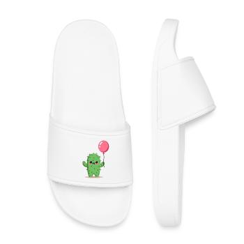 Cactus with balloon - Kids’ Pool Sliders - white - Front
