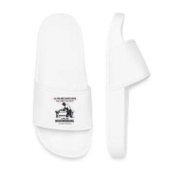 Woodworking In Their Seventies Carpenter Saying - Kids’ Pool Sliders - white - Front